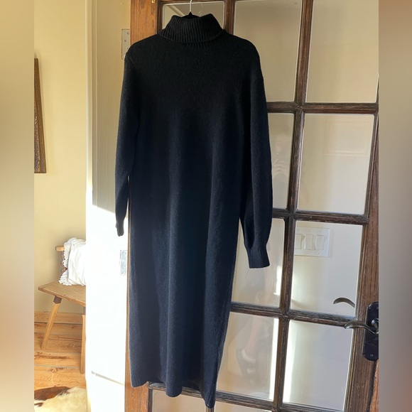 & Other Stories Black Wool Knit Sweater Midi Dress - Picture 1 of 8